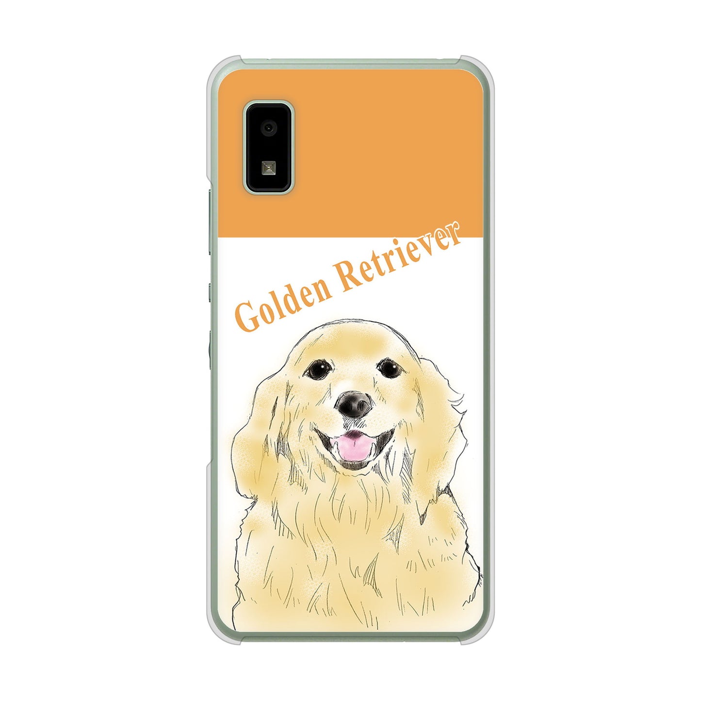 AQUOS wish3 A302SH Y!mobile 高画質仕上げ 背面印刷 ハードケースゴールデンレトリバー