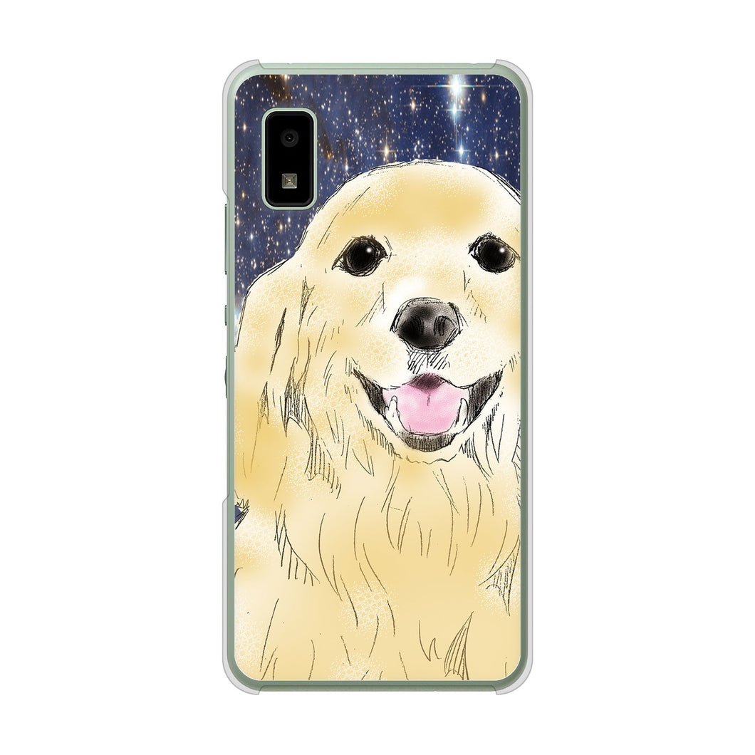 AQUOS wish3 A302SH Y!mobile 高画質仕上げ 背面印刷 ハードケースゴールデンレトリバー