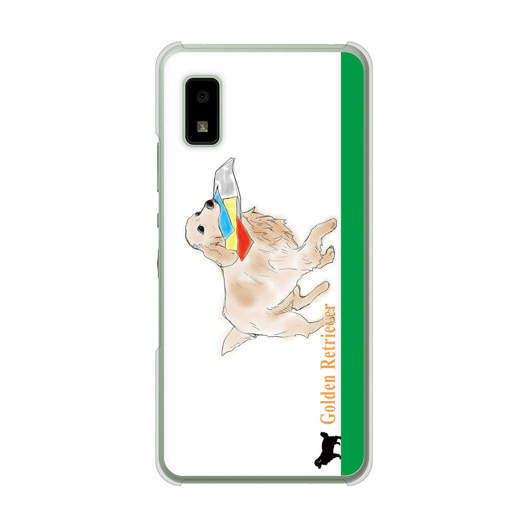 AQUOS wish3 A302SH Y!mobile 高画質仕上げ 背面印刷 ハードケースゴールデンレトリバー