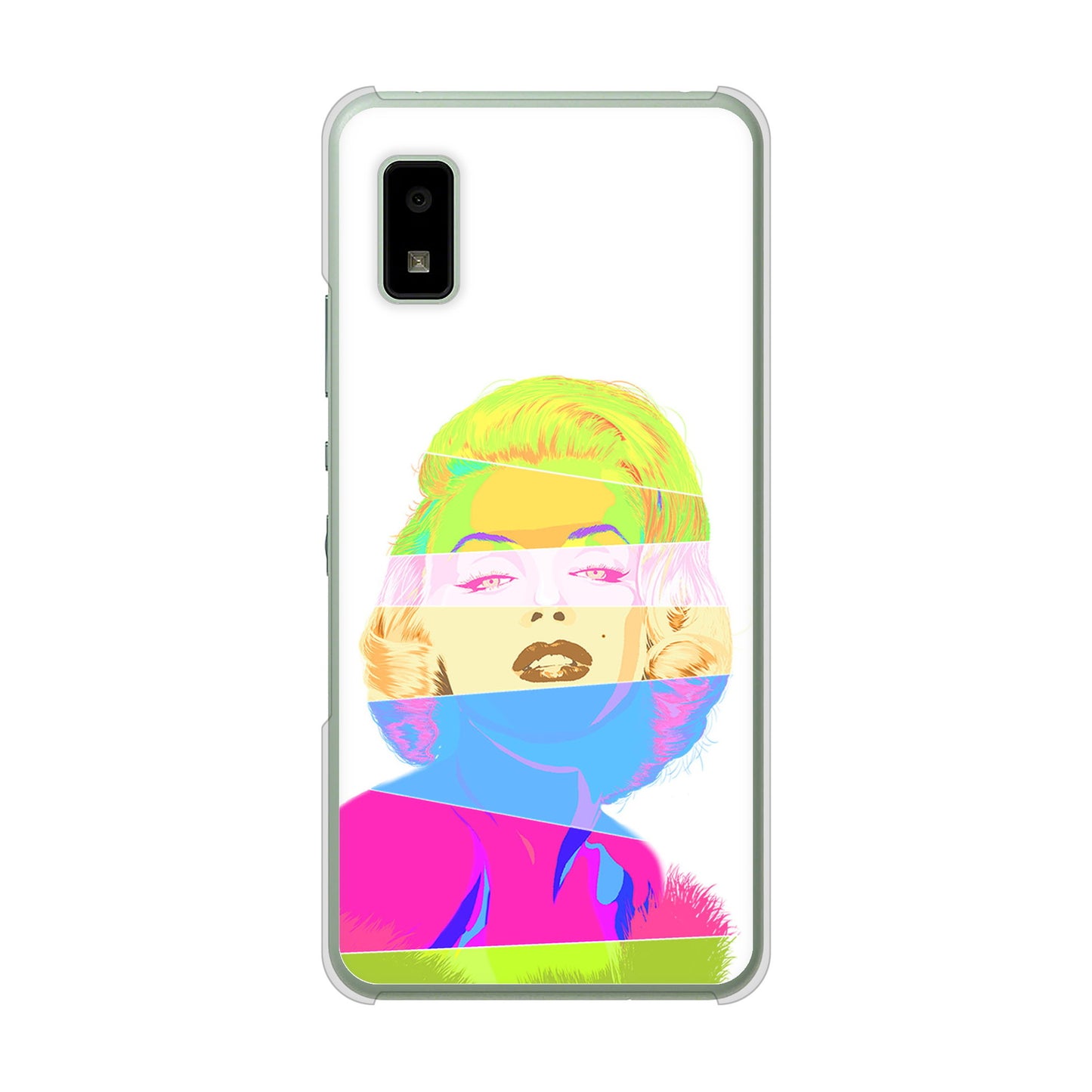 AQUOS wish3 A302SH Y!mobile 高画質仕上げ 背面印刷 ハードケースマリリンモンローデザイン