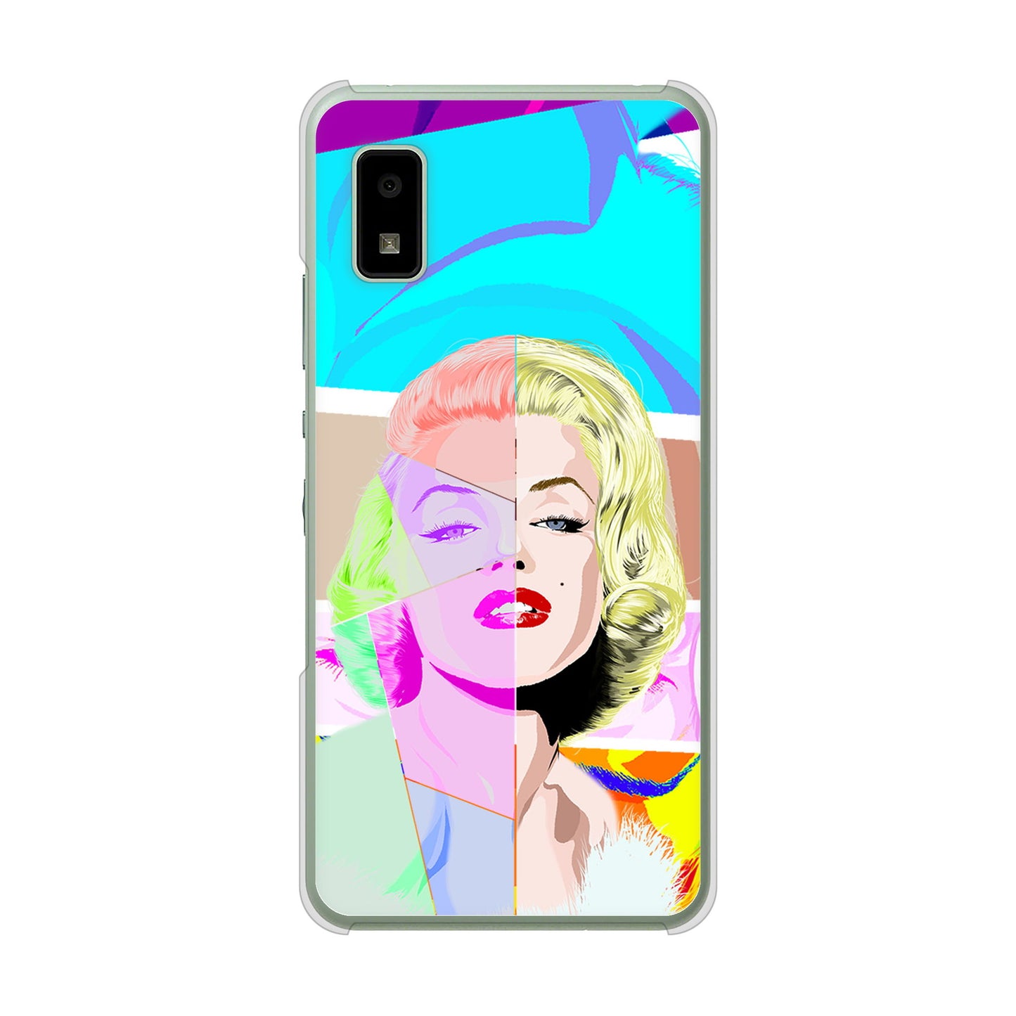 AQUOS wish3 A302SH Y!mobile 高画質仕上げ 背面印刷 ハードケースマリリンモンローデザイン