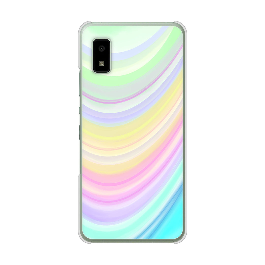 AQUOS wish3 A302SH Y!mobile 高画質仕上げ 背面印刷 ハードケースレインボー
