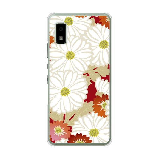 AQUOS wish3 A302SH Y!mobile 高画質仕上げ 背面印刷 ハードケース和花柄