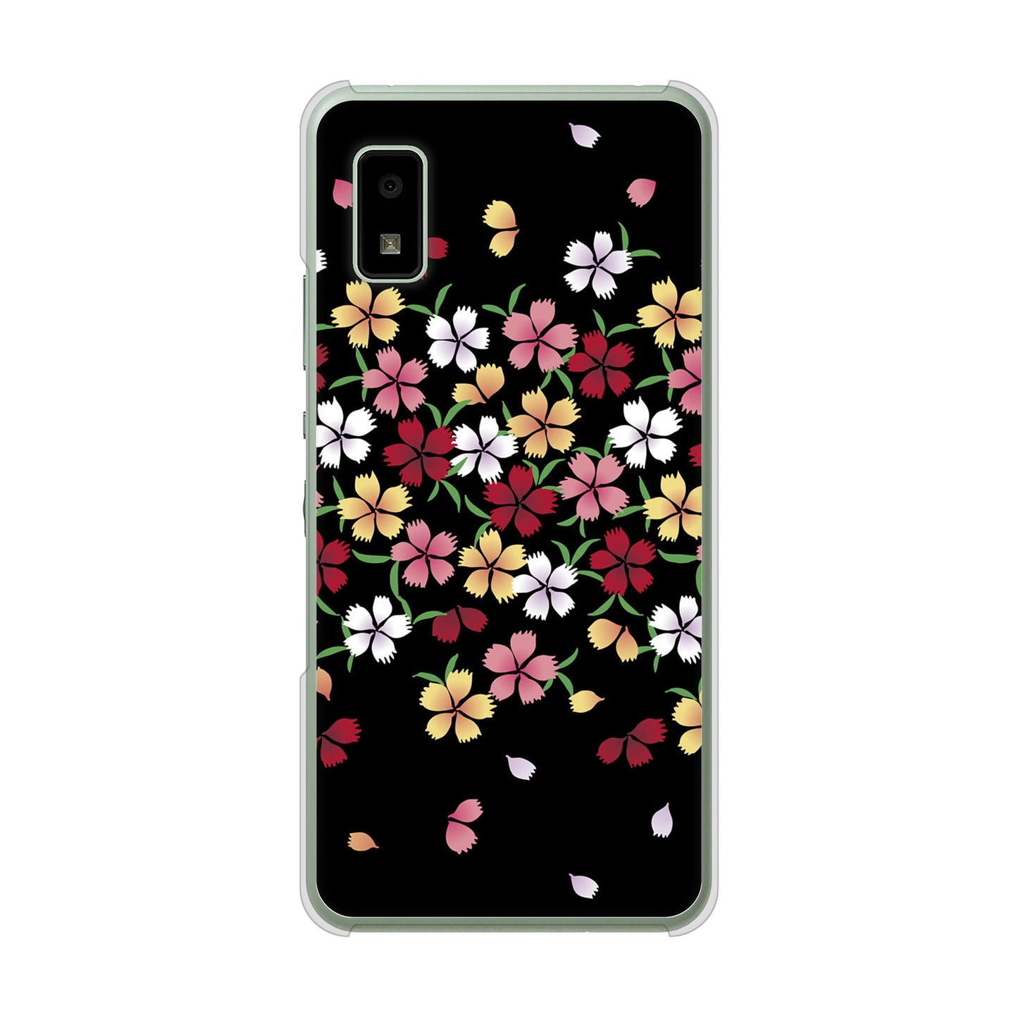 AQUOS wish3 A302SH Y!mobile 高画質仕上げ 背面印刷 ハードケース和花柄