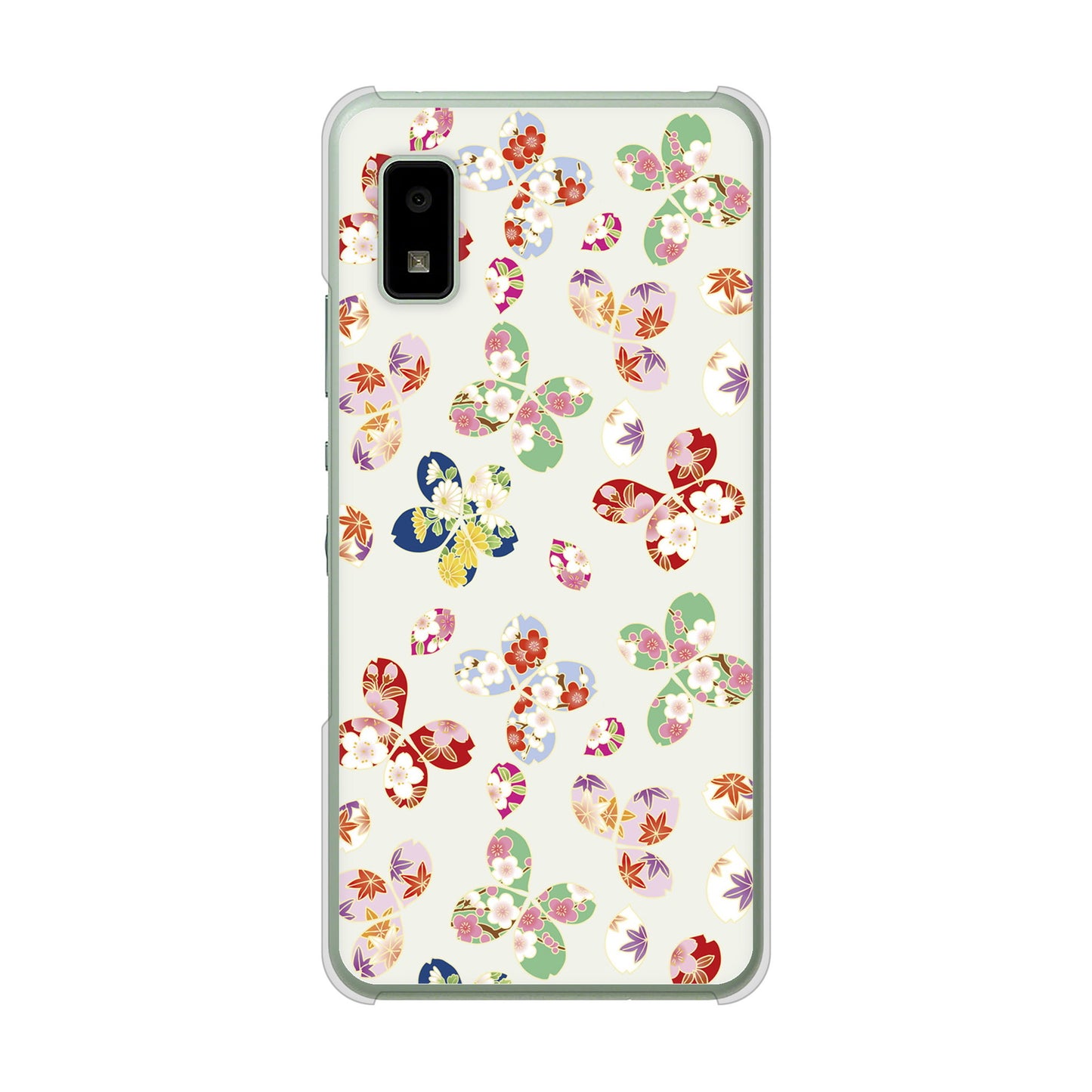 AQUOS wish3 A302SH Y!mobile 高画質仕上げ 背面印刷 ハードケース和花柄