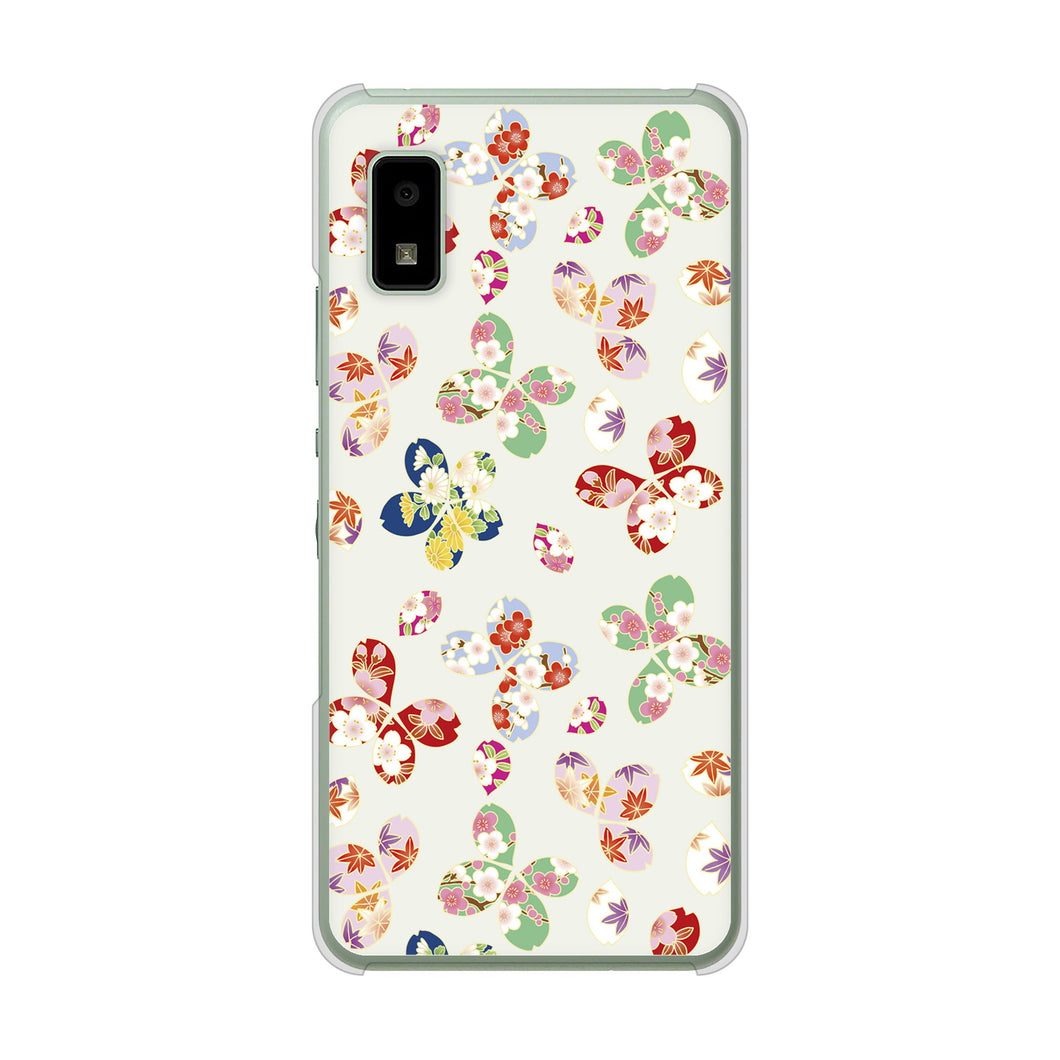 AQUOS wish3 A302SH Y!mobile 高画質仕上げ 背面印刷 ハードケース和花柄