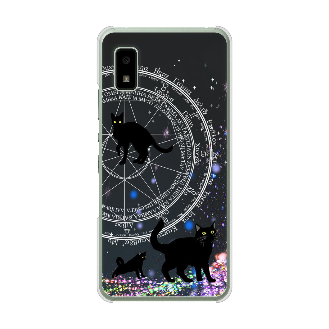 AQUOS wish3 A302SH Y!mobile 高画質仕上げ 背面印刷 ハードケース魔法陣猫