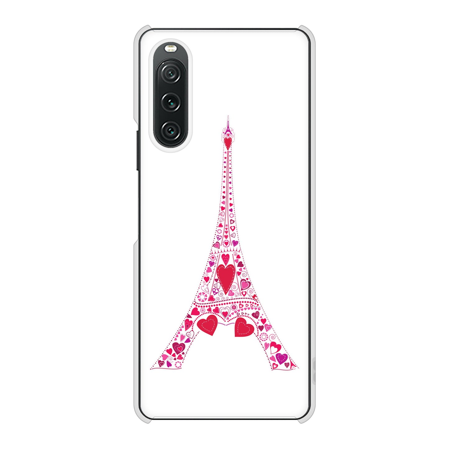 Xperia 10 V A302SO SoftBank 高画質仕上げ 背面印刷 ハードケースLOVE フランス