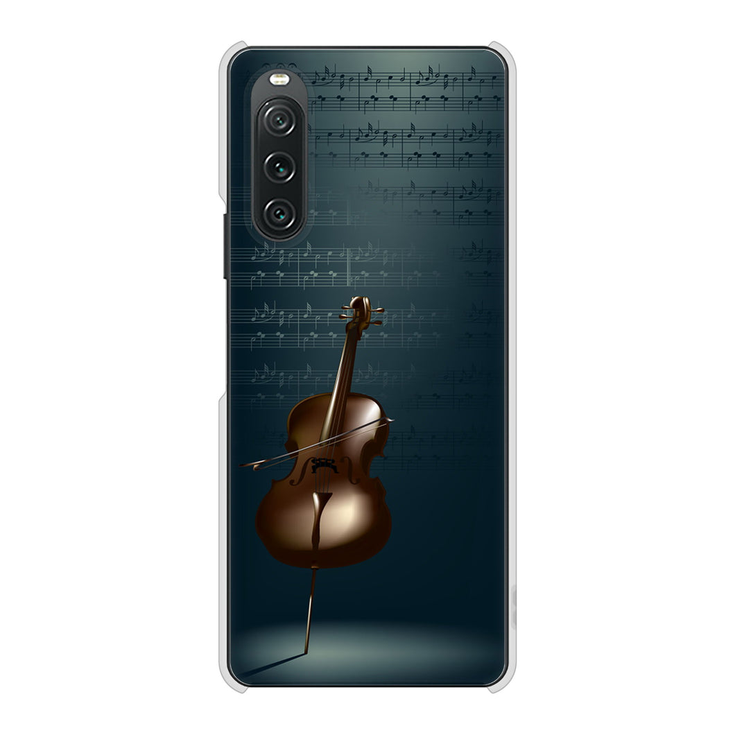 Xperia 10 V A302SO SoftBank 高画質仕上げ 背面印刷 ハードケース 【441 楽譜】