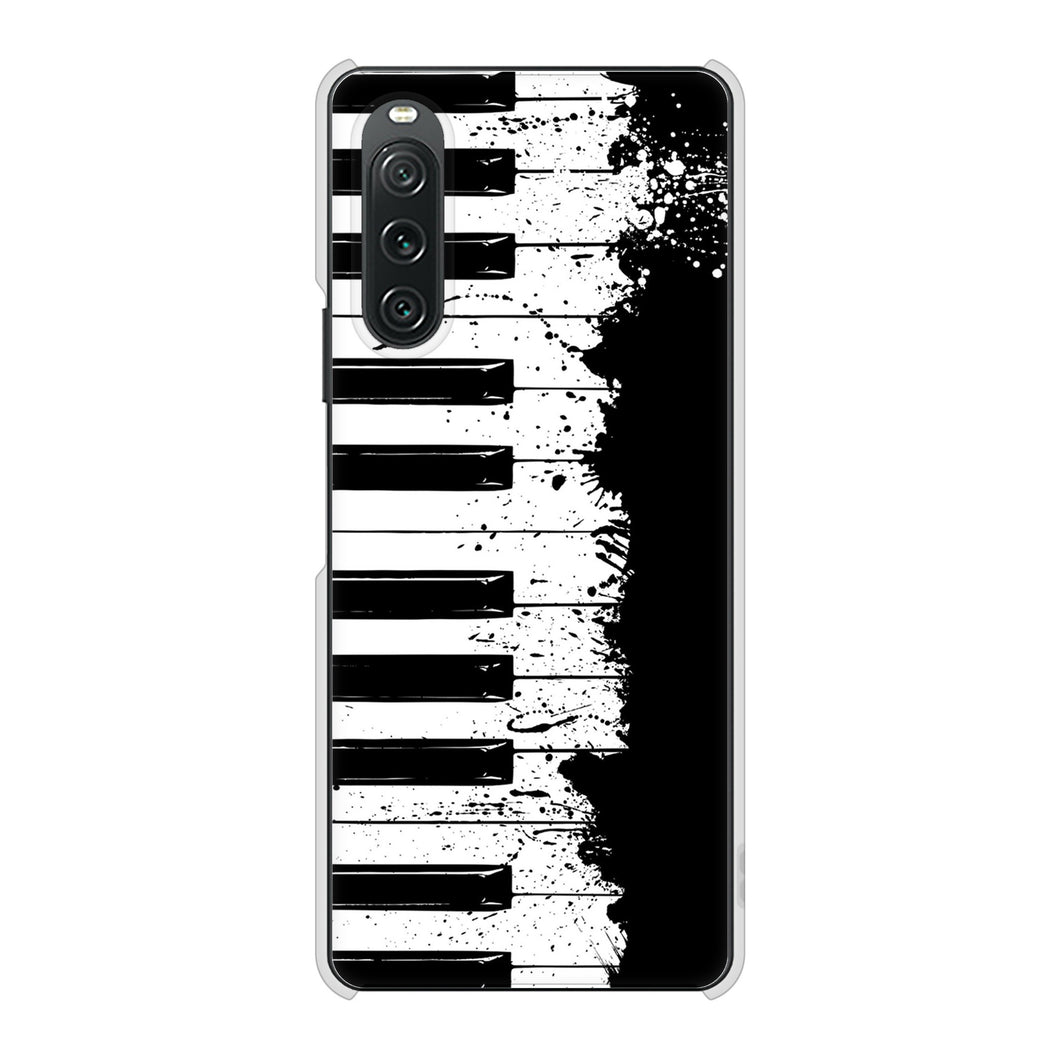 Xperia 10 V A302SO SoftBank 高画質仕上げ 背面印刷 ハードケースピアノ