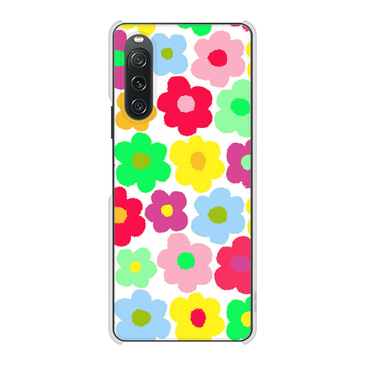 Xperia 10 V A302SO SoftBank 高画質仕上げ 背面印刷 ハードケースルーズフラワー