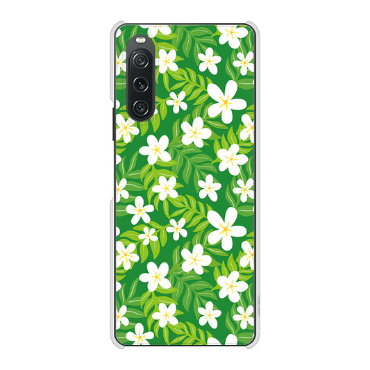 Xperia 10 V A302SO SoftBank 高画質仕上げ 背面印刷 ハードケース 【760 ジャスミンの花畑】