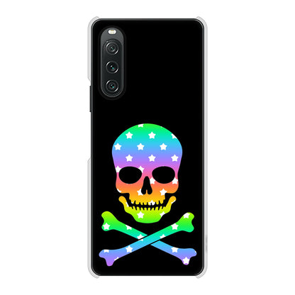 Xperia 10 V A302SO SoftBank 高画質仕上げ 背面印刷 ハードケースドクロフレーム