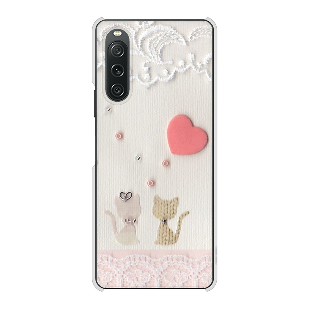 Xperia 10 V A302SO SoftBank 高画質仕上げ 背面印刷 ハードケースクラフト写真ネコ
