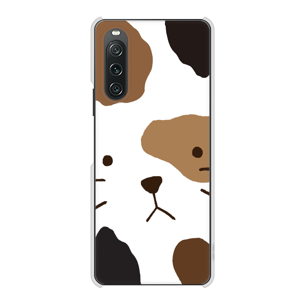 Xperia 10 V A302SO SoftBank 高画質仕上げ 背面印刷 ハードケース 【IA801 みけ】