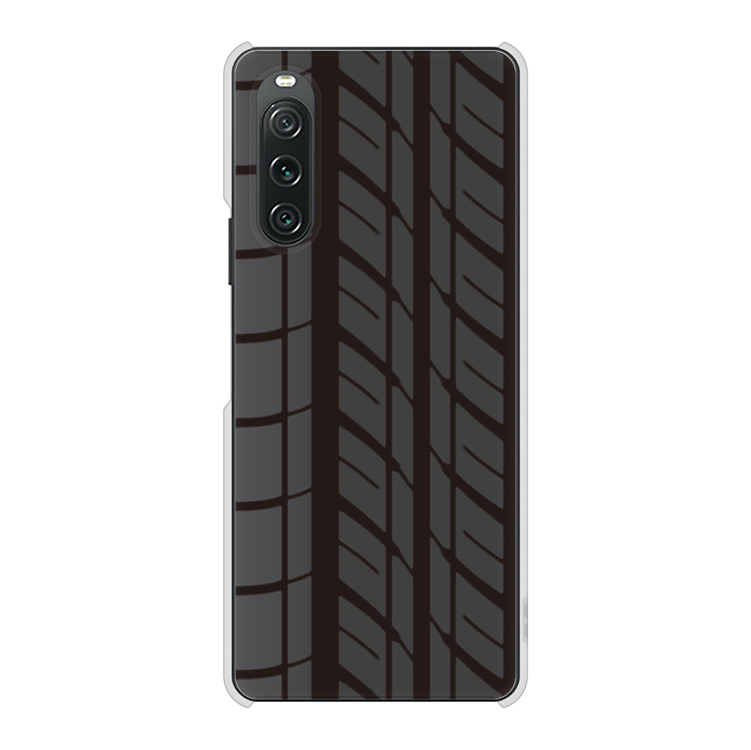 Xperia 10 V A302SO SoftBank 高画質仕上げ 背面印刷 ハードケース 【IB931 タイヤ】