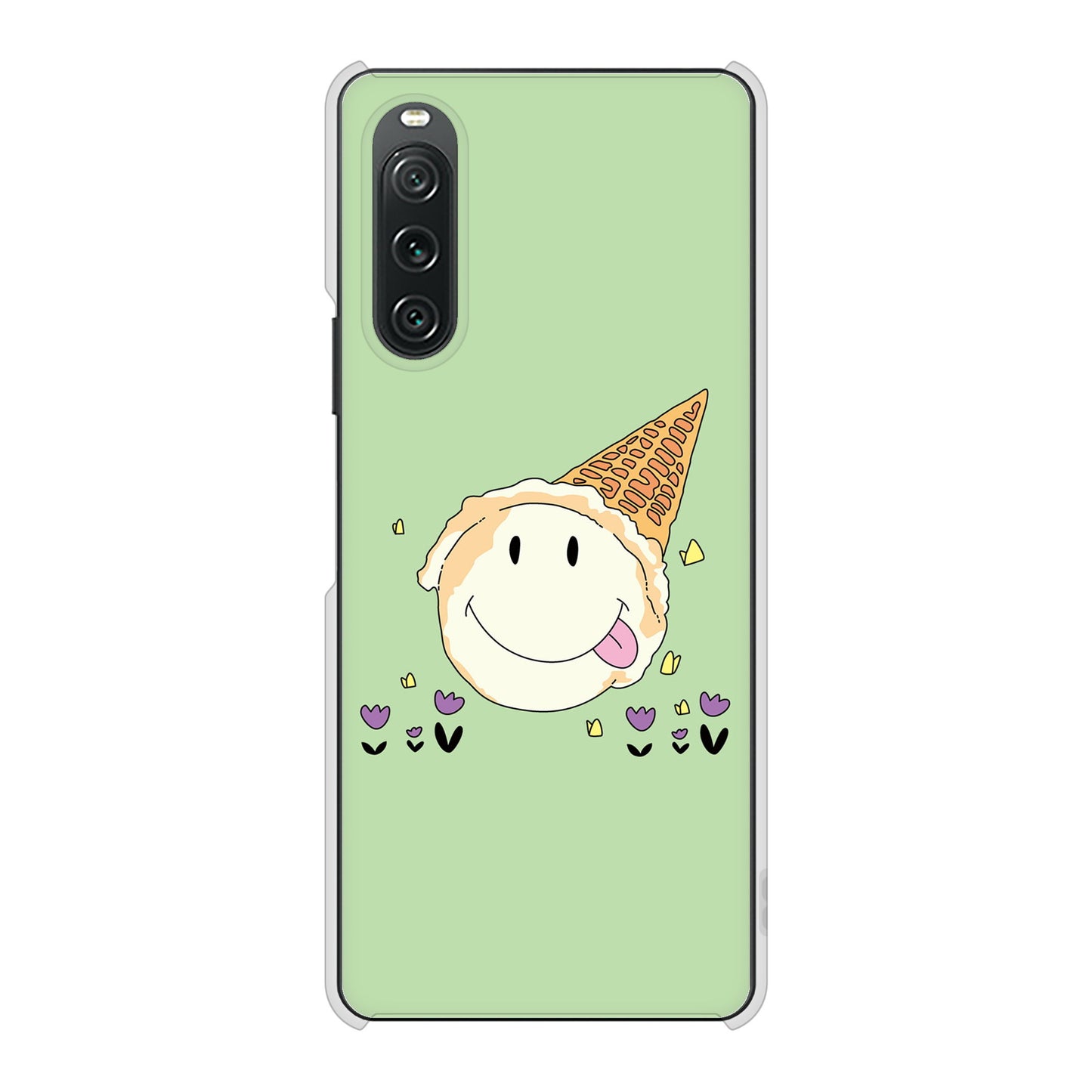 Xperia 10 V A302SO SoftBank 高画質仕上げ 背面印刷 ハードケーススイーツイラスト