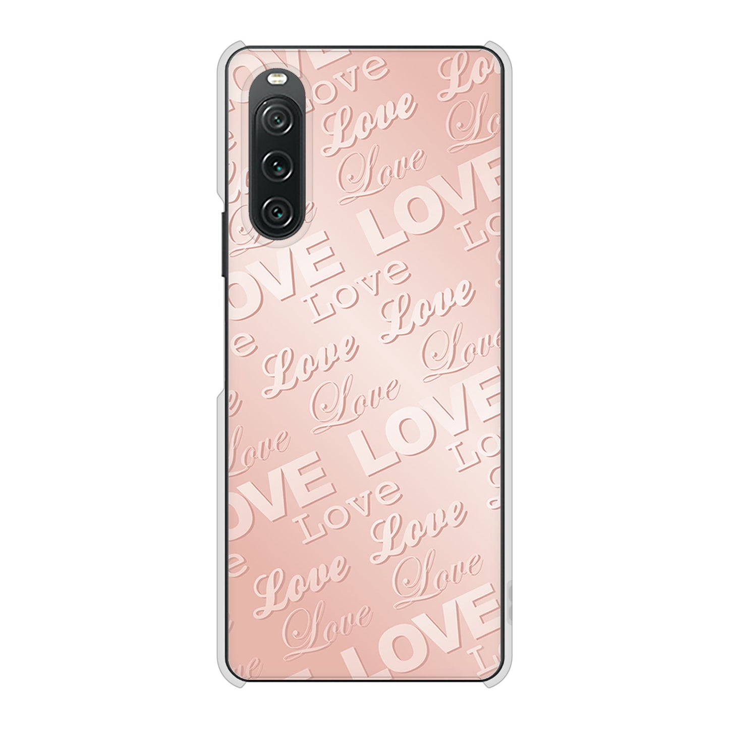 Xperia 10 V A302SO SoftBank 高画質仕上げ 背面印刷 ハードケースエンボス風LOVEリンク