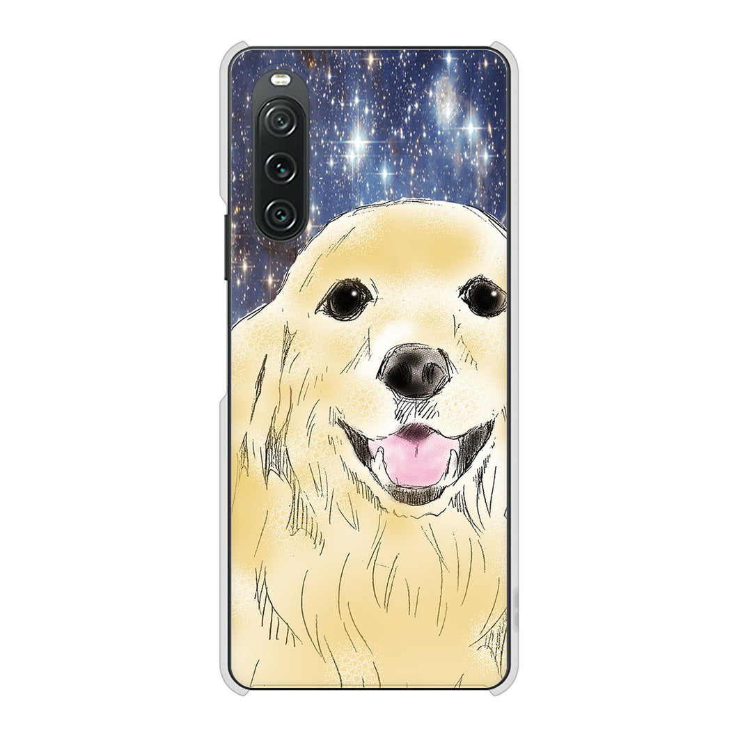Xperia 10 V A302SO SoftBank 高画質仕上げ 背面印刷 ハードケースゴールデンレトリバー