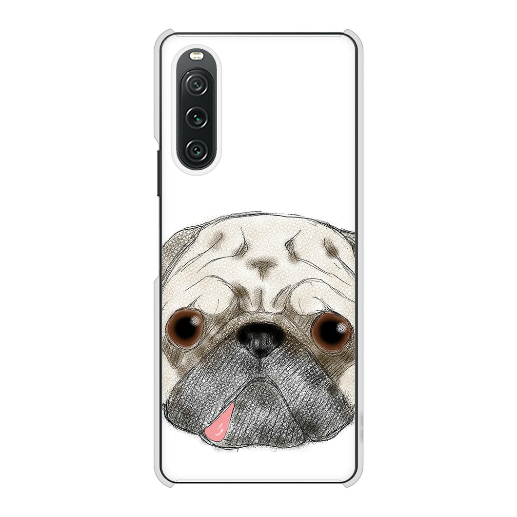 Xperia 10 V A302SO SoftBank 高画質仕上げ 背面印刷 ハードケースパグ