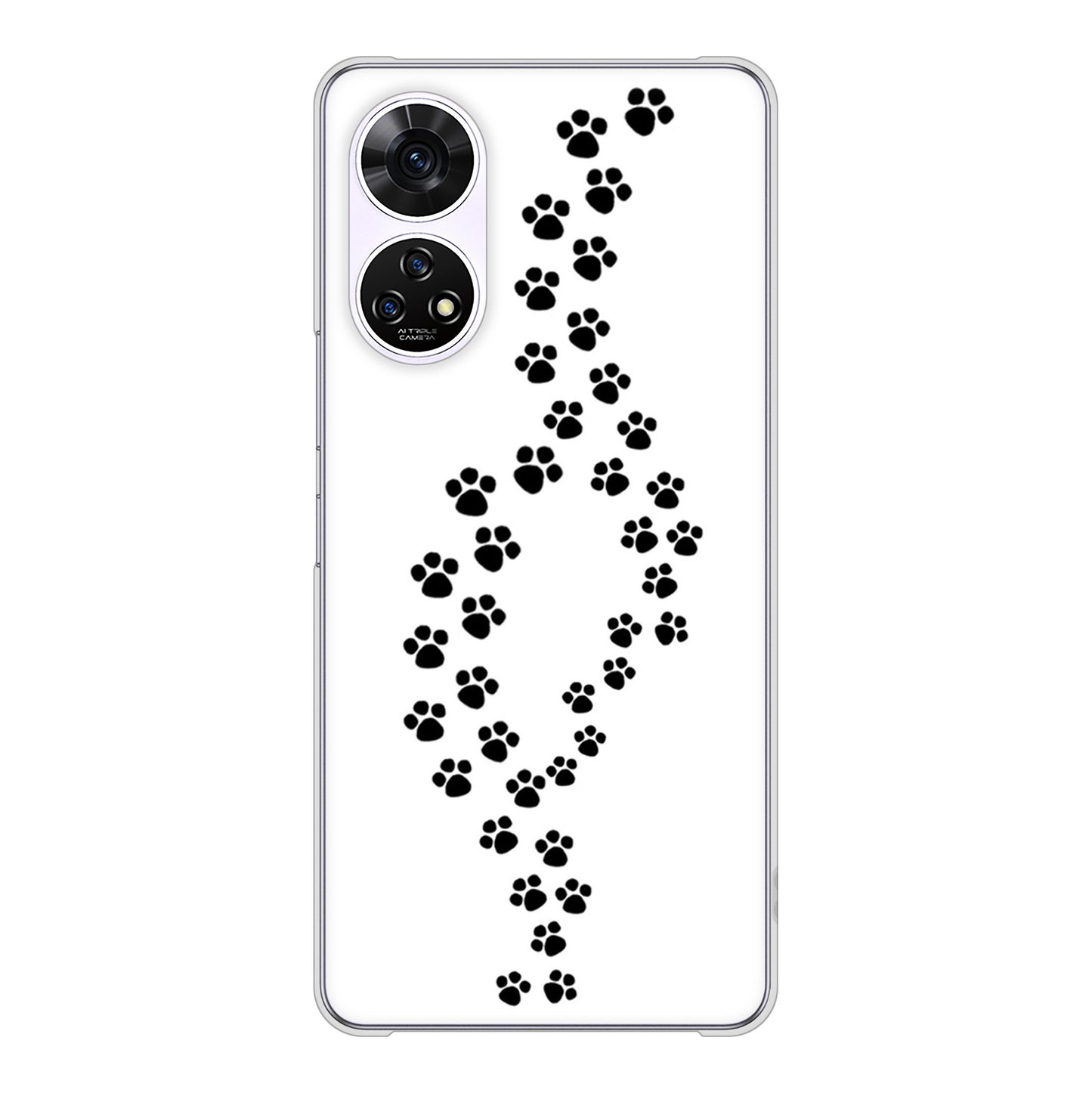 あんしんファミリースマホ A303ZT SoftBank 高画質仕上げ 背面印刷 ハードケース 【066 あしあと】