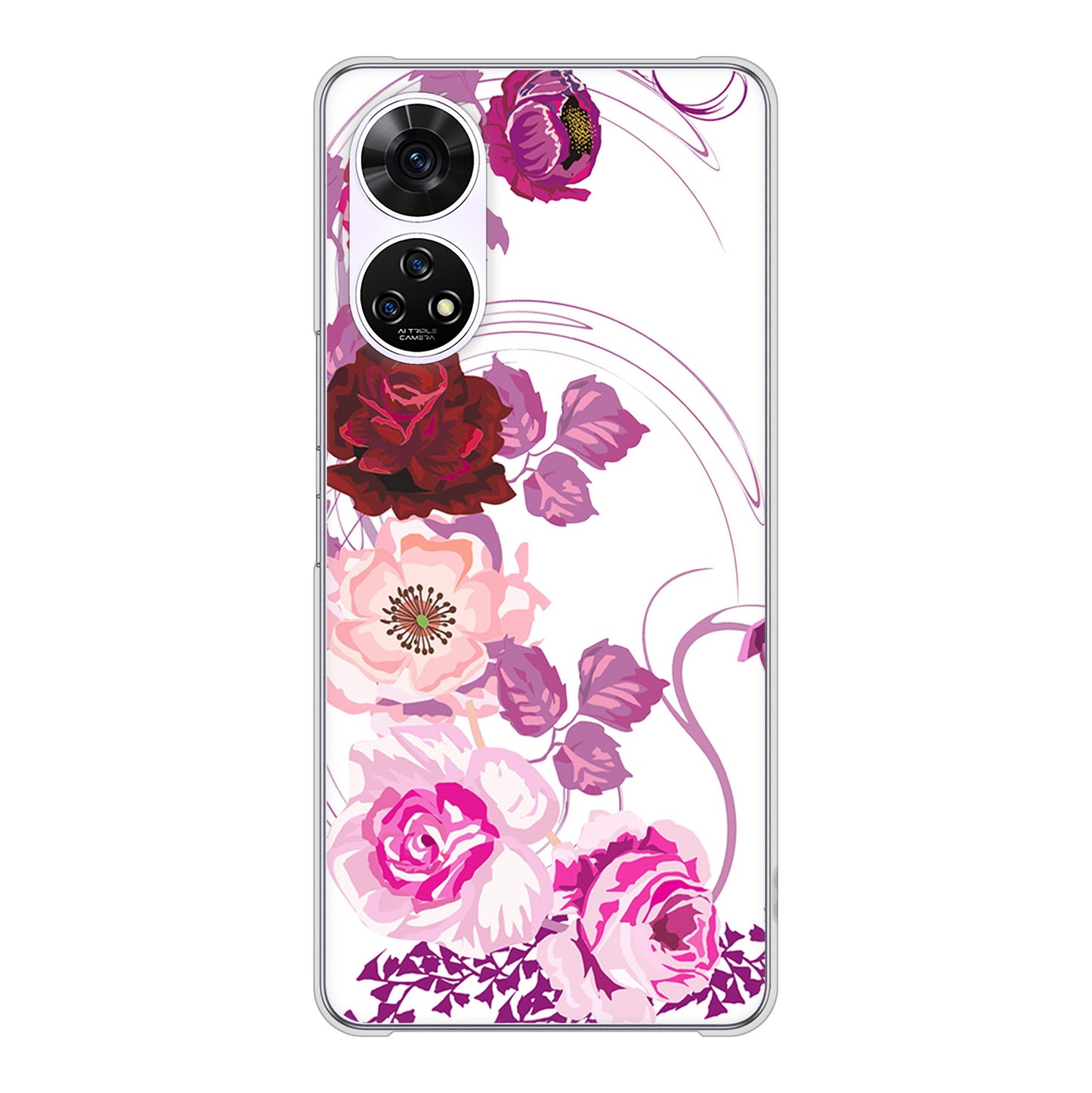 あんしんファミリースマホ A303ZT SoftBank 高画質仕上げ 背面印刷 ハードケースロマンチックなバラ