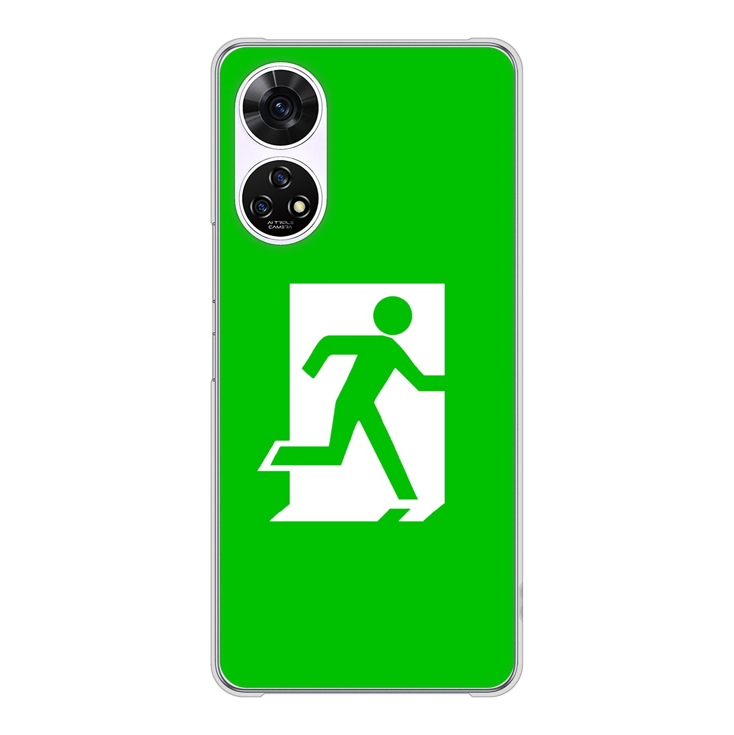 あんしんファミリースマホ A303ZT SoftBank 高画質仕上げ 背面印刷 ハードケース 【163 非常口】