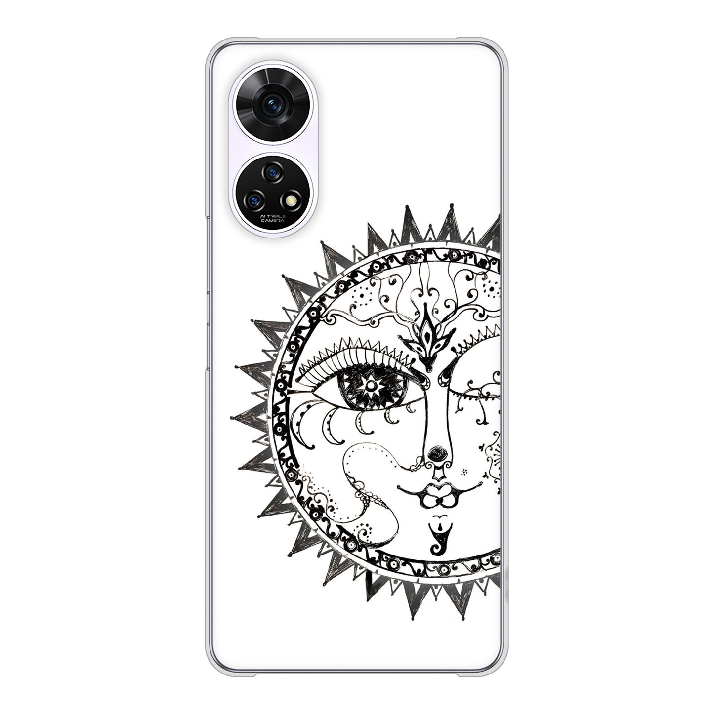 あんしんファミリースマホ A303ZT SoftBank 高画質仕上げ 背面印刷 ハードケース 【207 太陽神】