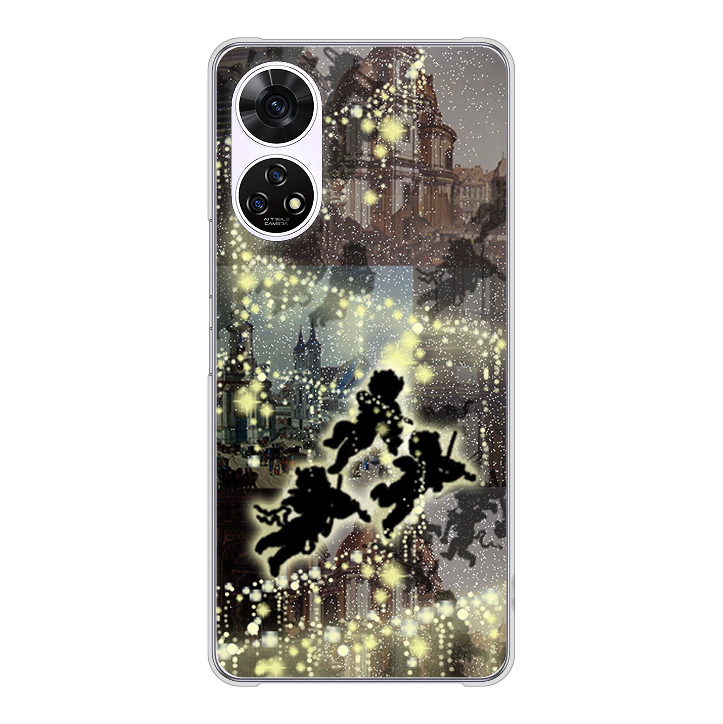 あんしんファミリースマホ A303ZT SoftBank 高画質仕上げ 背面印刷 ハードケース 【253 天使の音楽隊】