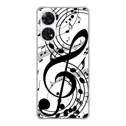 あんしんファミリースマホ A303ZT SoftBank 高画質仕上げ 背面印刷 ハードケース音符