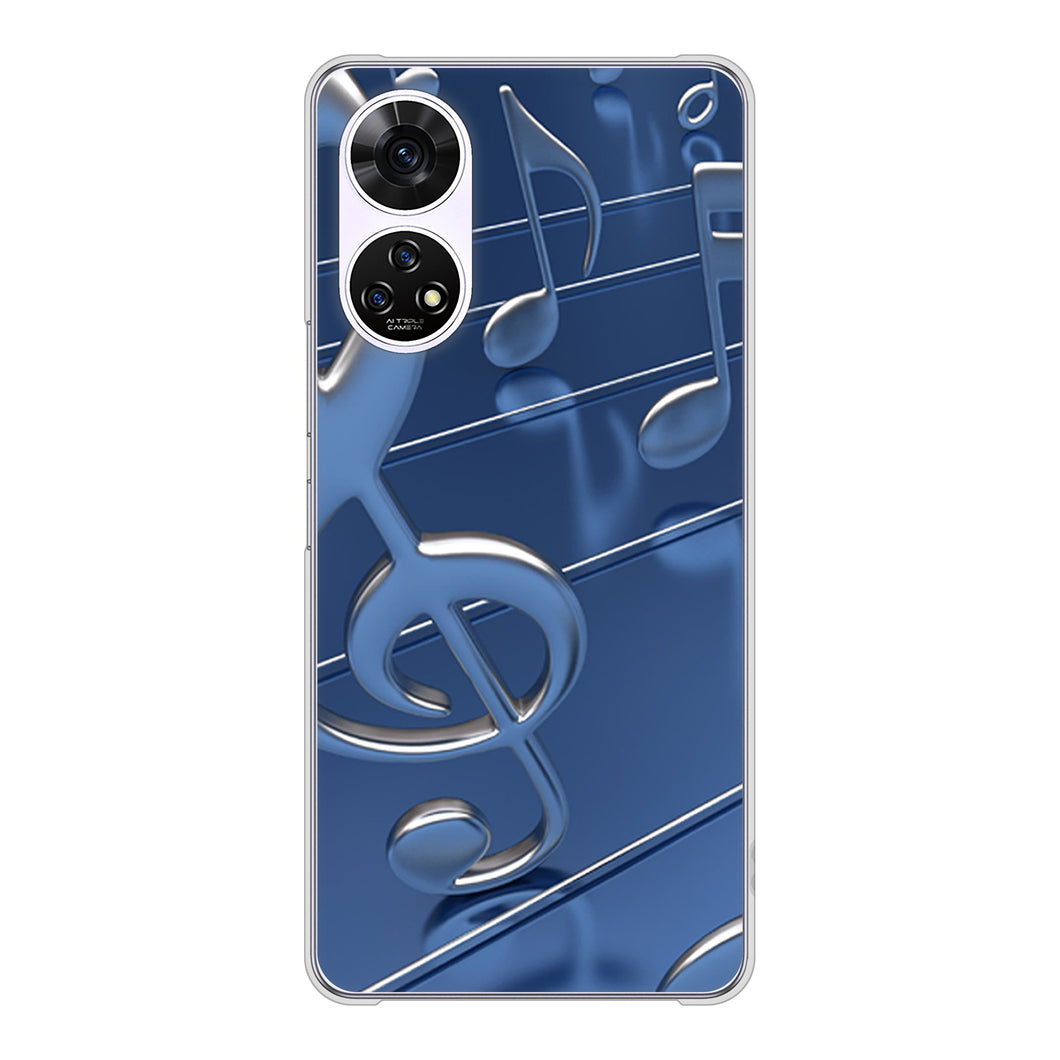 あんしんファミリースマホ A303ZT SoftBank 高画質仕上げ 背面印刷 ハードケース音符