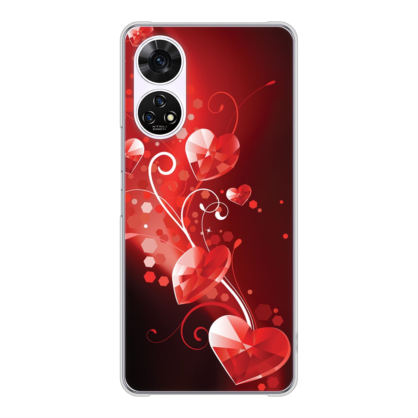 あんしんファミリースマホ A303ZT SoftBank 高画質仕上げ 背面印刷 ハードケースきらめきハート