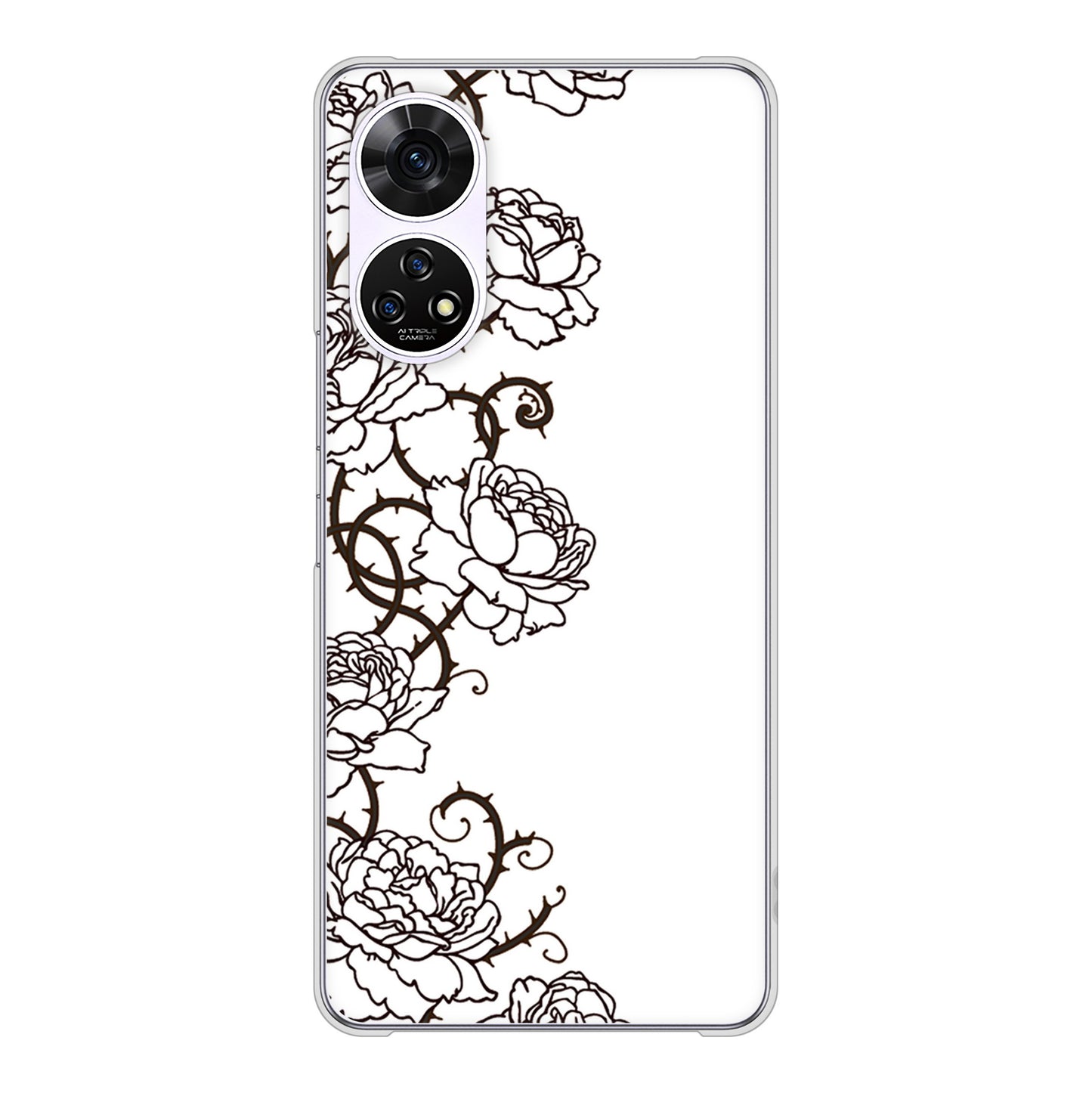 あんしんファミリースマホ A303ZT SoftBank 高画質仕上げ 背面印刷 ハードケース 【467 イバラ】