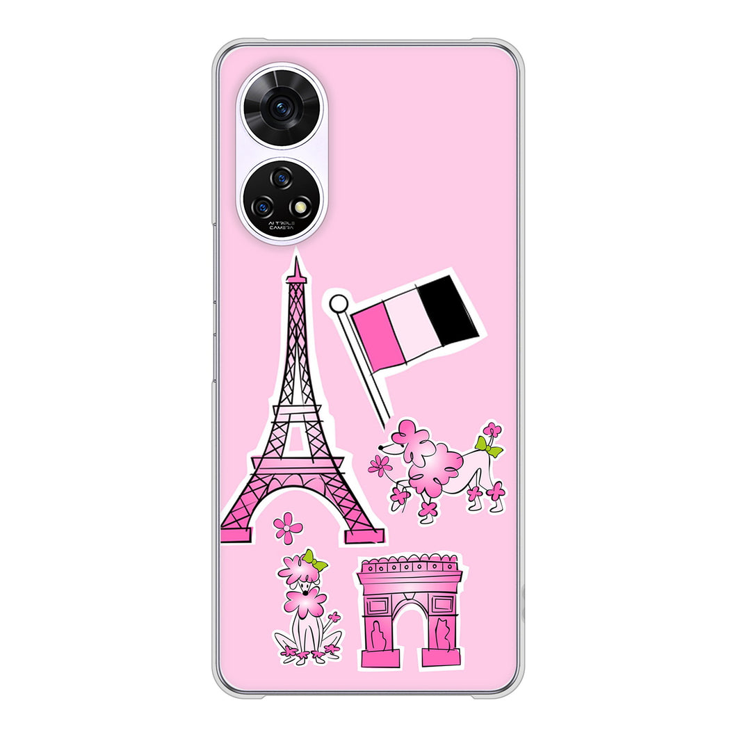 あんしんファミリースマホ A303ZT SoftBank 高画質仕上げ 背面印刷 ハードケースLOVE フランス