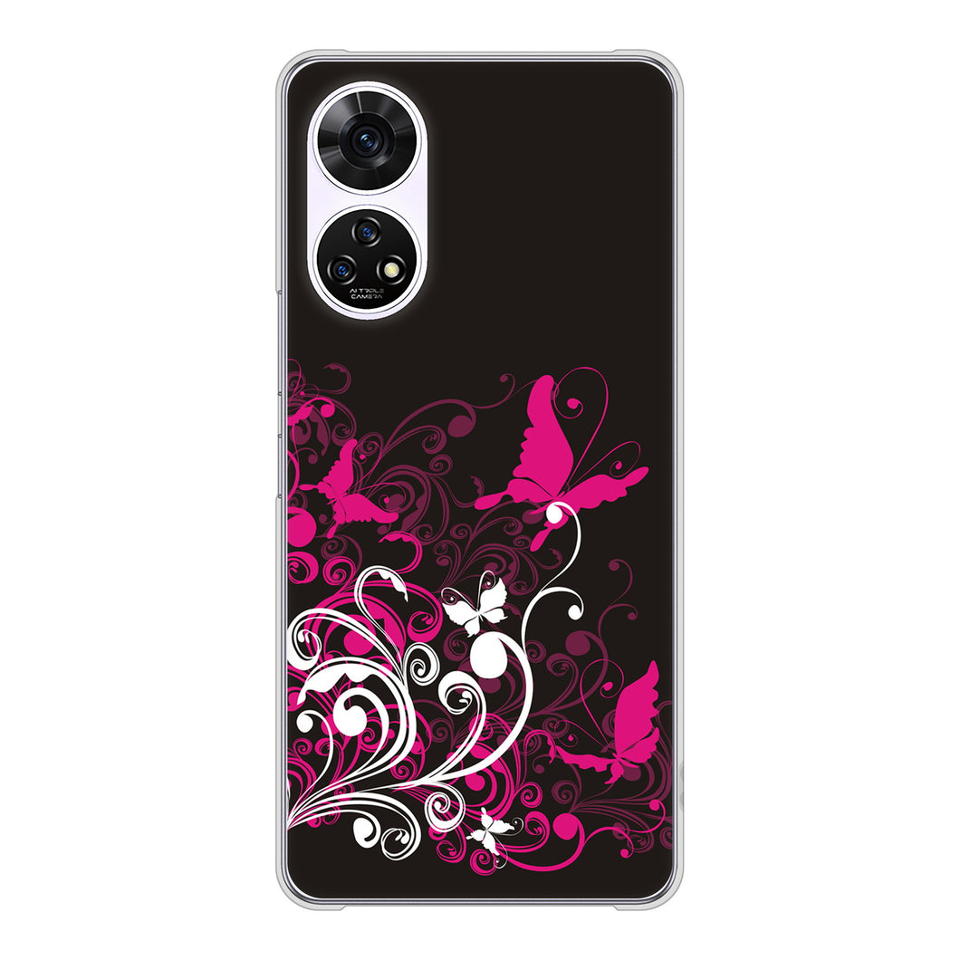 あんしんファミリースマホ A303ZT SoftBank 高画質仕上げ 背面印刷 ハードケースバタフライ