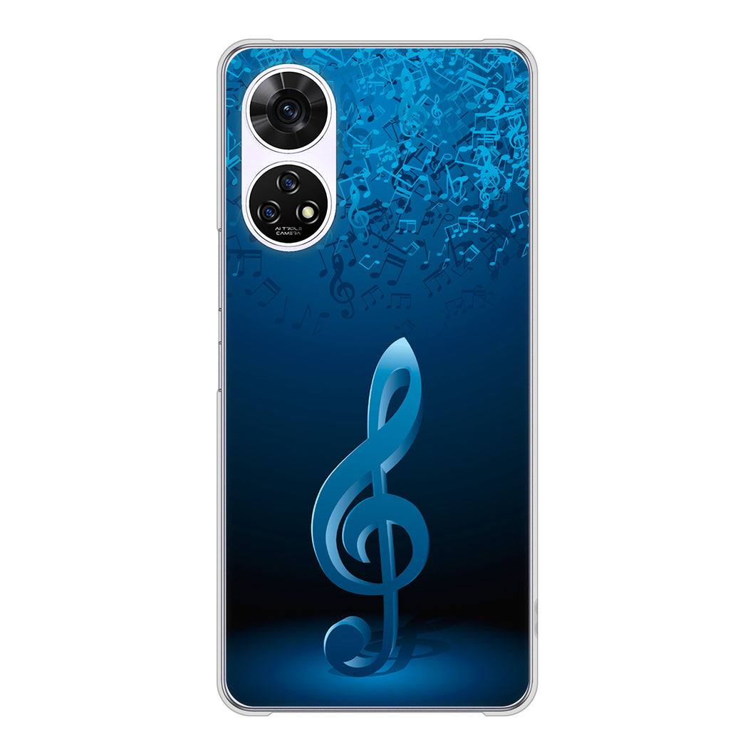 あんしんファミリースマホ A303ZT SoftBank 高画質仕上げ 背面印刷 ハードケース音符