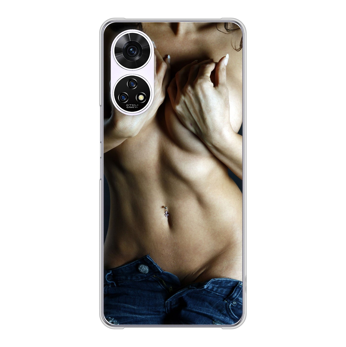 あんしんファミリースマホ A303ZT SoftBank 高画質仕上げ 背面印刷 ハードケース 【602 ボディライン】