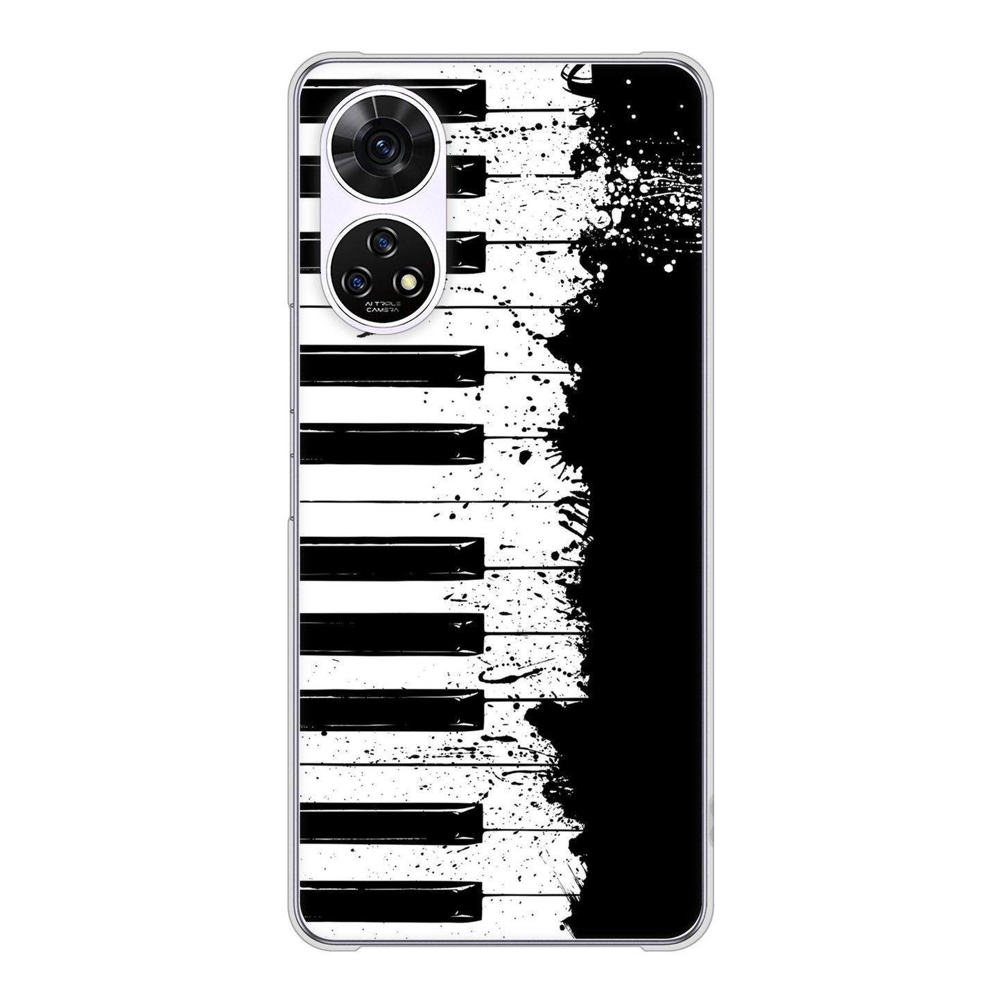 あんしんファミリースマホ A303ZT SoftBank 高画質仕上げ 背面印刷 ハードケースピアノ