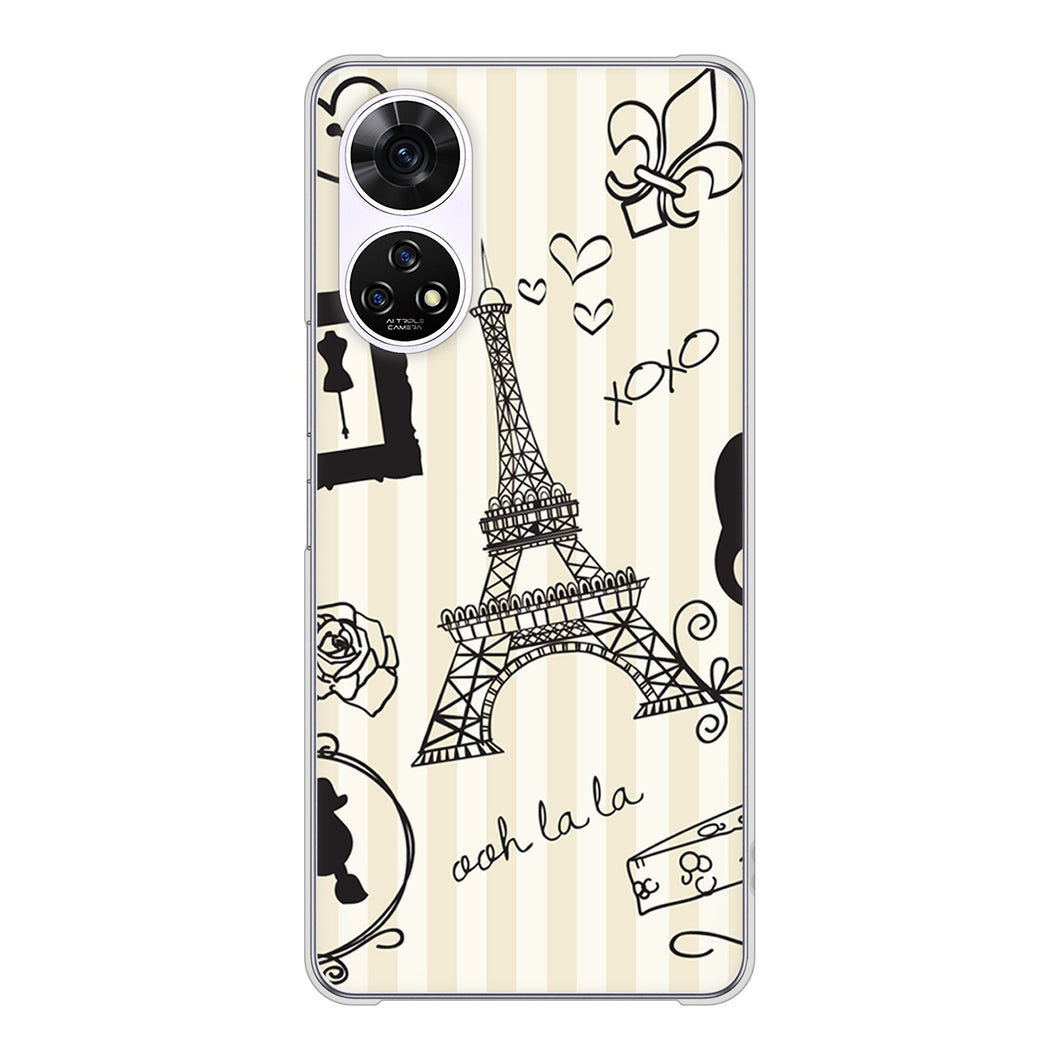 あんしんファミリースマホ A303ZT SoftBank 高画質仕上げ 背面印刷 ハードケースLOVE フランス