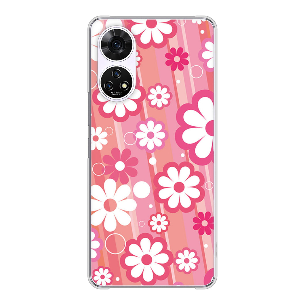 あんしんファミリースマホ A303ZT SoftBank 高画質仕上げ 背面印刷 ハードケース 【751 マーガレット（ピンク系）】