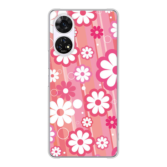 あんしんファミリースマホ A303ZT SoftBank 高画質仕上げ 背面印刷 ハードケース 【751 マーガレット（ピンク系）】