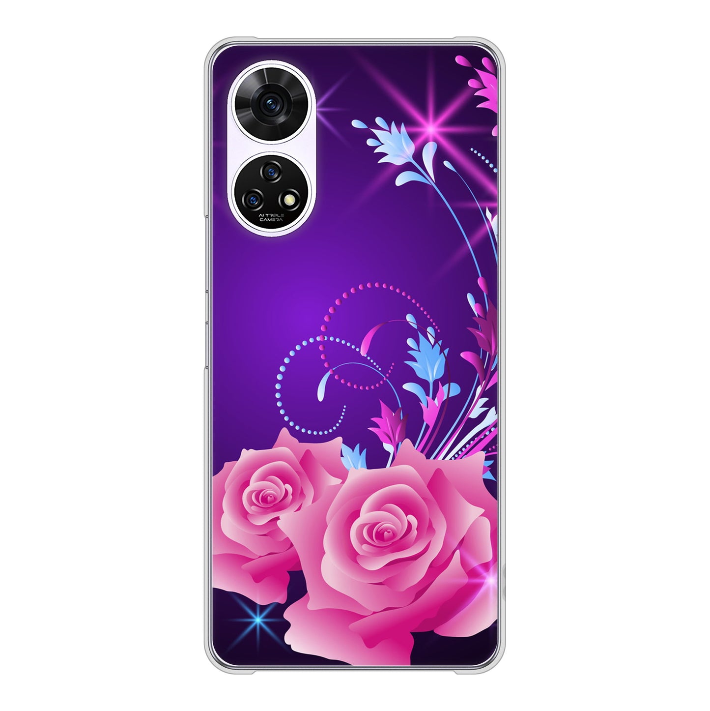 あんしんファミリースマホ A303ZT SoftBank 高画質仕上げ 背面印刷 ハードケースロマンチックなバラ