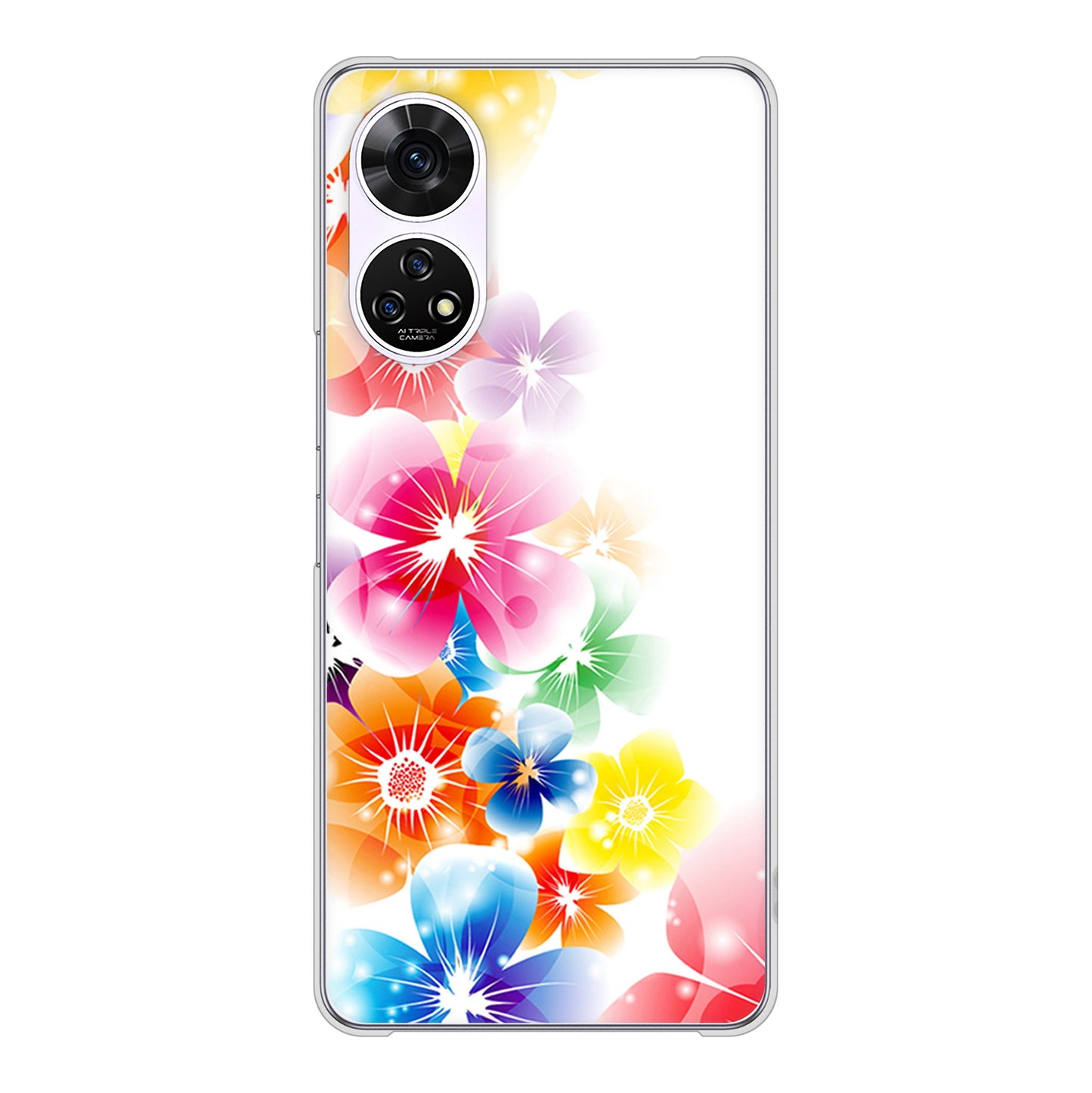 あんしんファミリースマホ A303ZT SoftBank 高画質仕上げ 背面印刷 ハードケース 【1209 光と花】