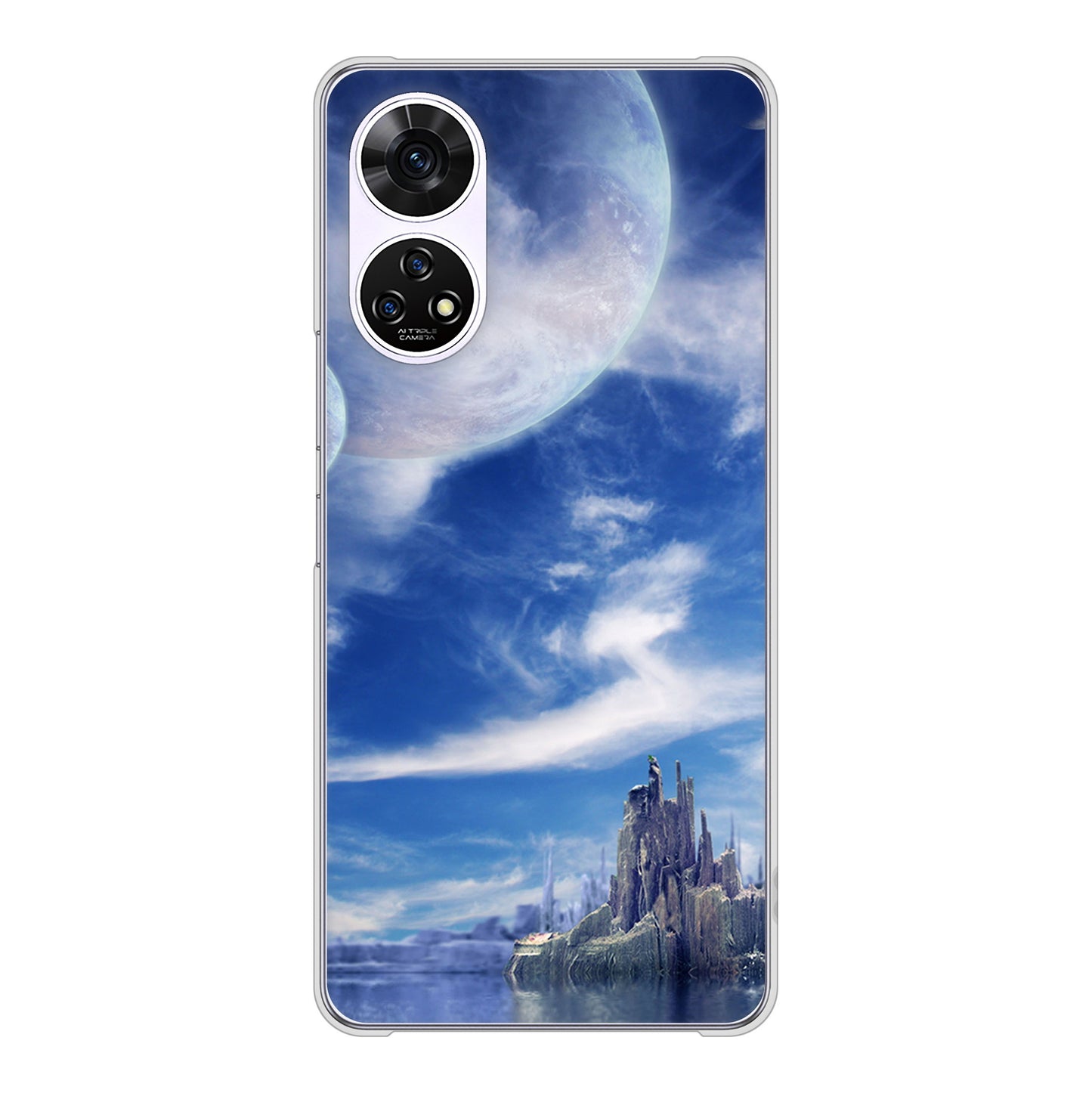 あんしんファミリースマホ A303ZT SoftBank 高画質仕上げ 背面印刷 ハードケース 【1270 広がる宇宙】