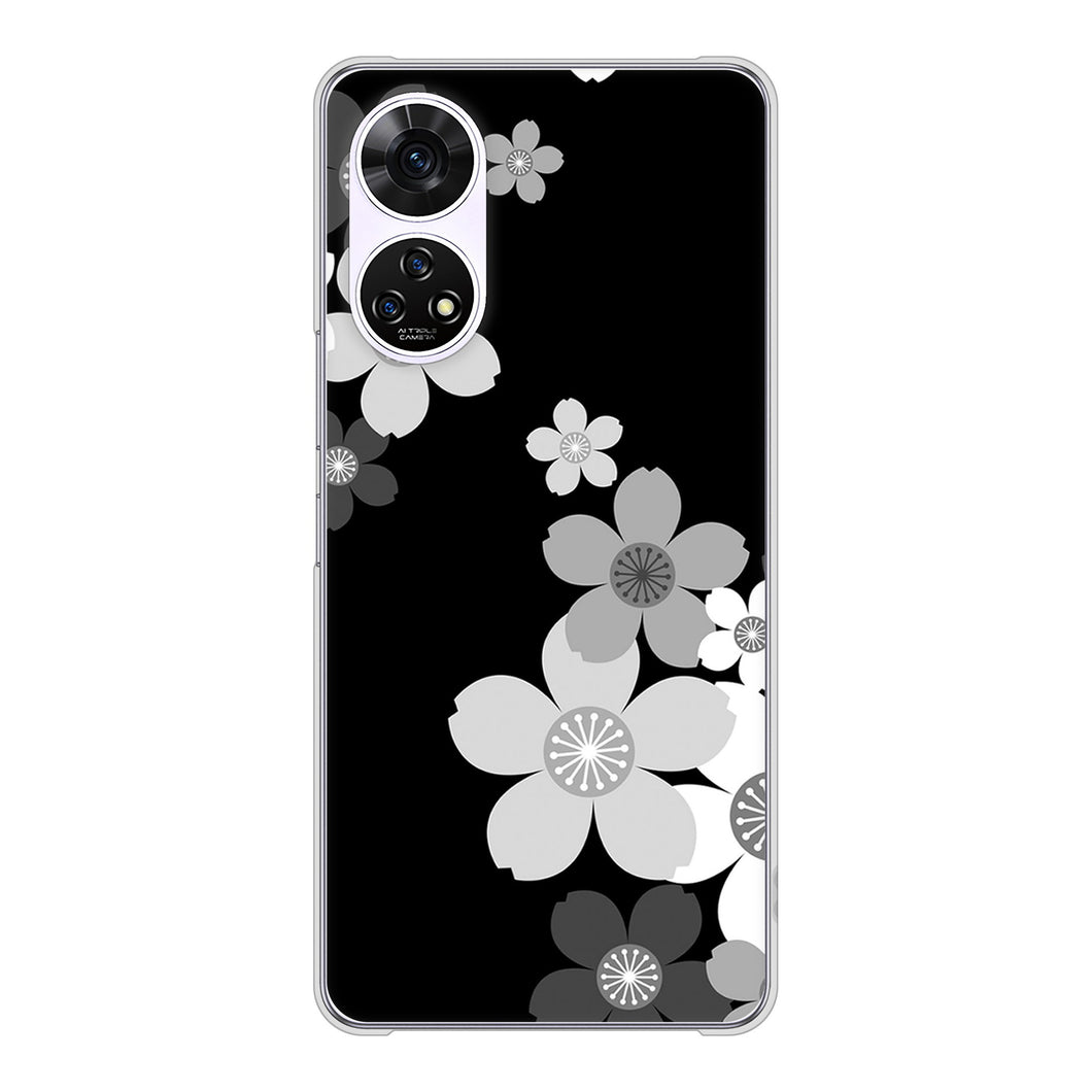 あんしんファミリースマホ A303ZT SoftBank 高画質仕上げ 背面印刷 ハードケース 【1334 桜のフレーム】