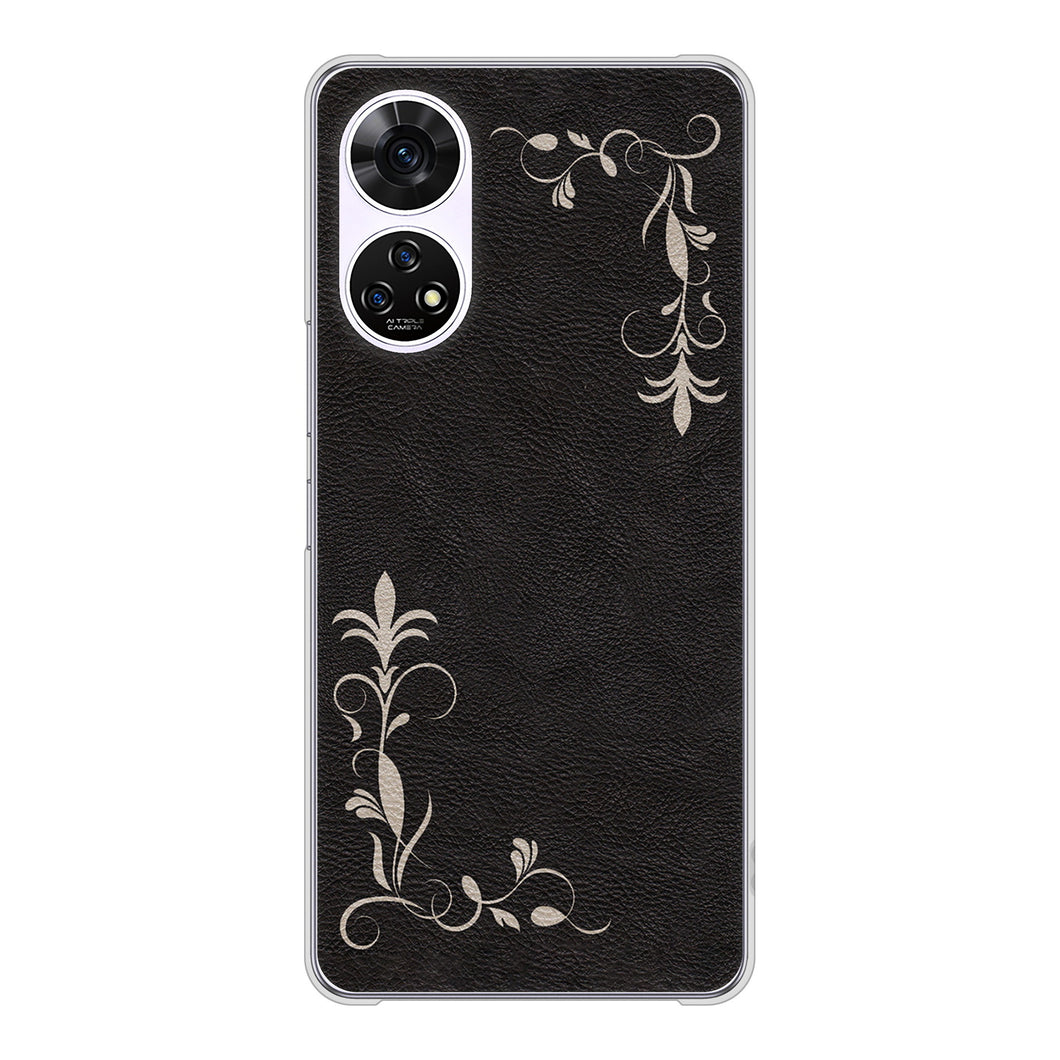 あんしんファミリースマホ A303ZT SoftBank 高画質仕上げ 背面印刷 ハードケース 【EK825 レザー風グラスフレーム】