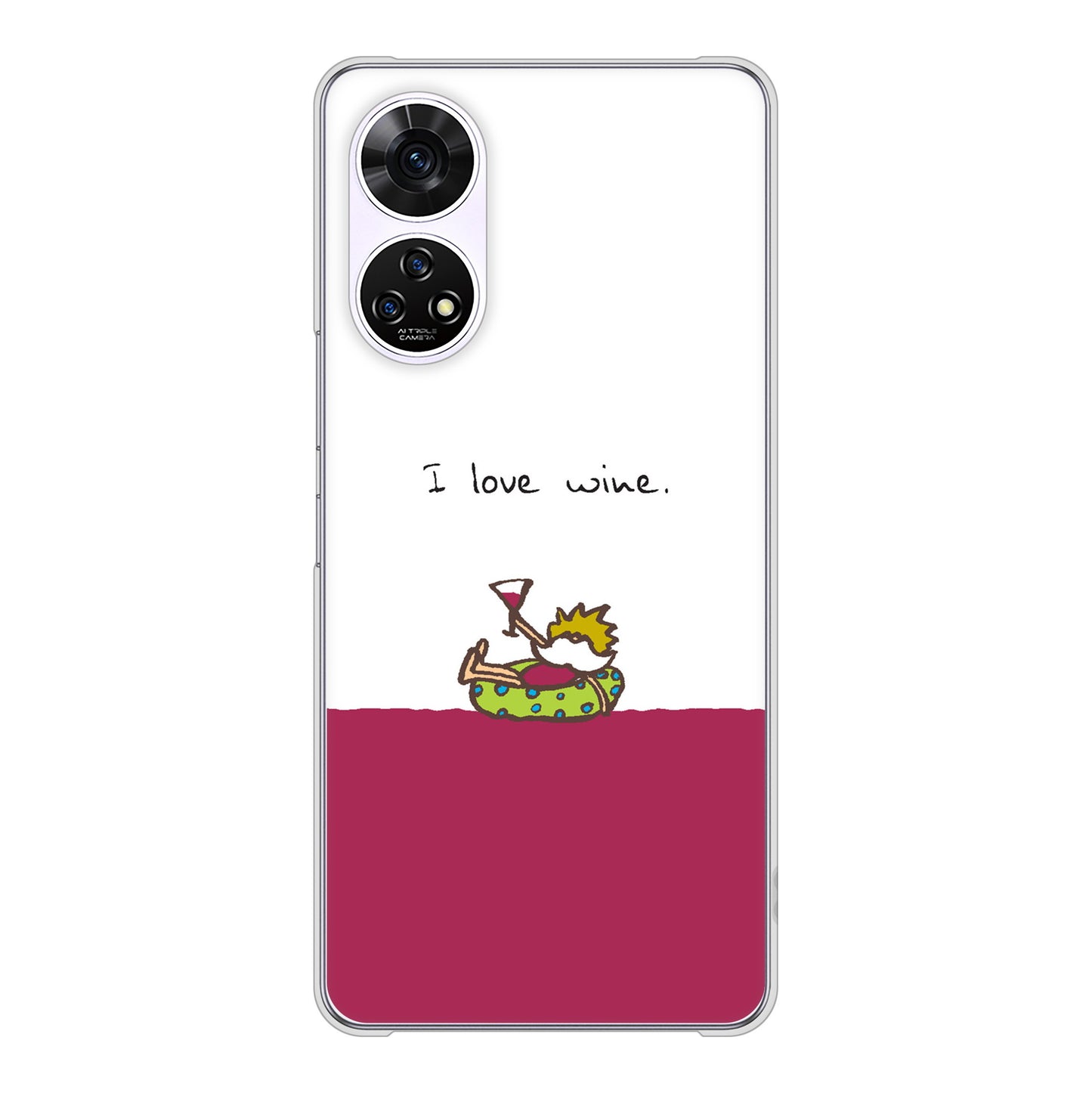 あんしんファミリースマホ A303ZT SoftBank 高画質仕上げ 背面印刷 ハードケース 【IA811 ワインの神様】