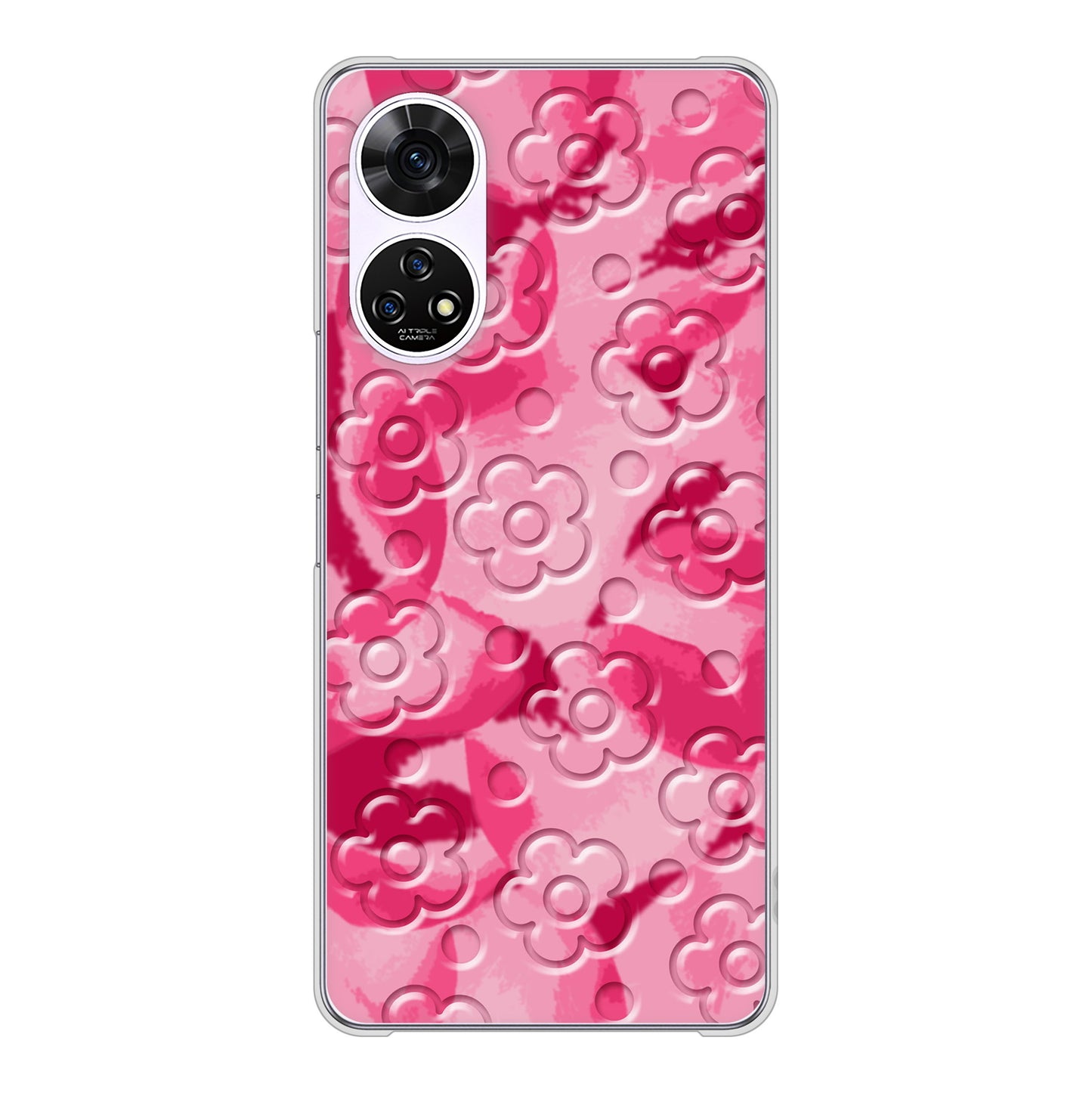 あんしんファミリースマホ A303ZT SoftBank 高画質仕上げ 背面印刷 ハードケースフラワーヴェルニ