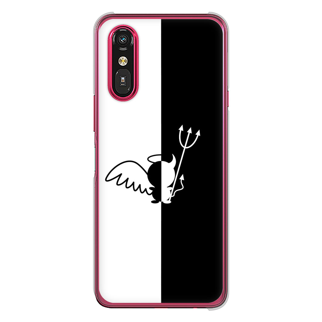 らくらくスマートフォン a A401FC  Y!mobile 高画質仕上げ 背面印刷 ハードケース 【027 ハーフデビット】