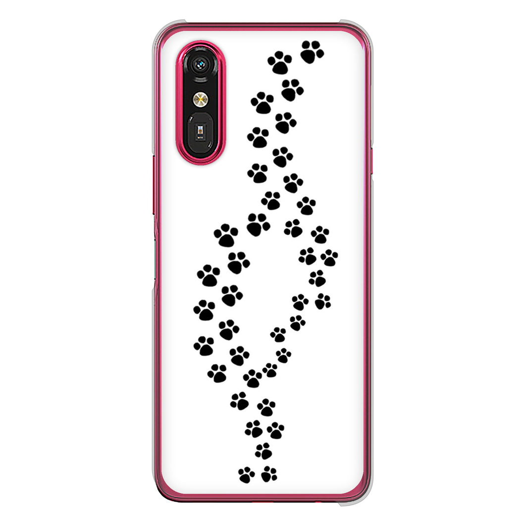 らくらくスマートフォン a A401FC  Y!mobile 高画質仕上げ 背面印刷 ハードケース 【066 あしあと】
